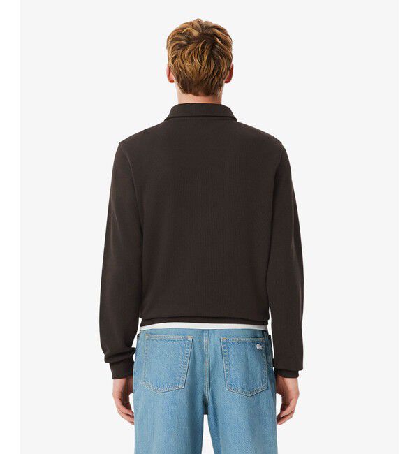 LACOSTE「コットンニットロングスリーブポロシャツ」|ニット・セーター|