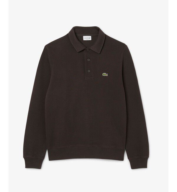 LACOSTE「コットンニットロングスリーブポロシャツ」|ニット・セーター|