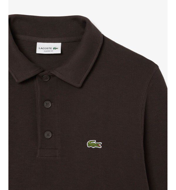 LACOSTE「コットンニットロングスリーブポロシャツ」|ニット・セーター|