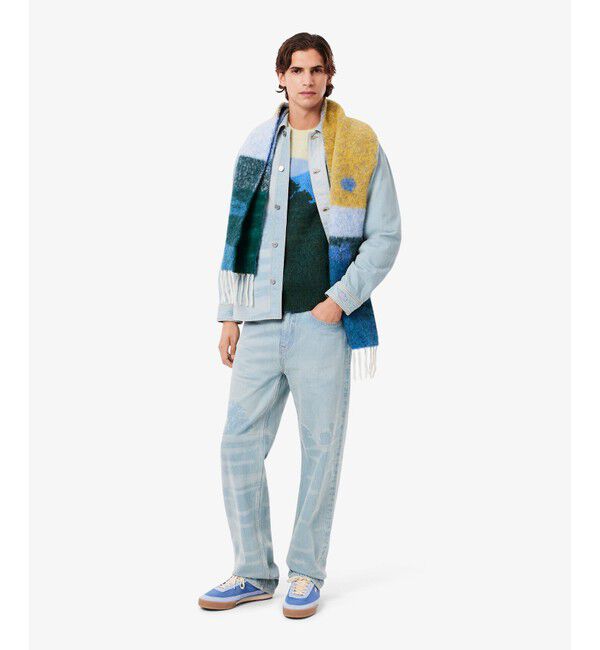 LACOSTE「ナイロン&times;ウール&times;アルパカ シャンタコランドスケープ ジャカードニットセーター」|ニット・セーター|