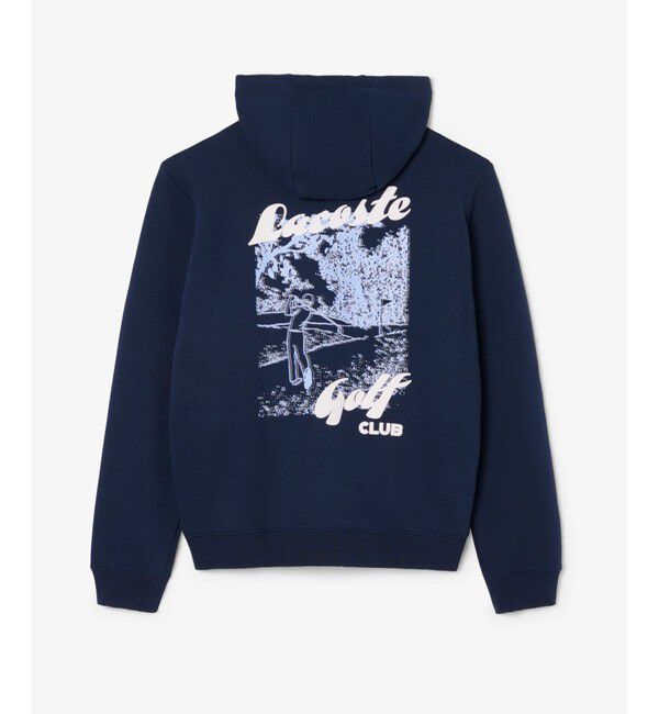 LACOSTE「プレイヤーバックプリントスウェットフーディー」|パーカー|