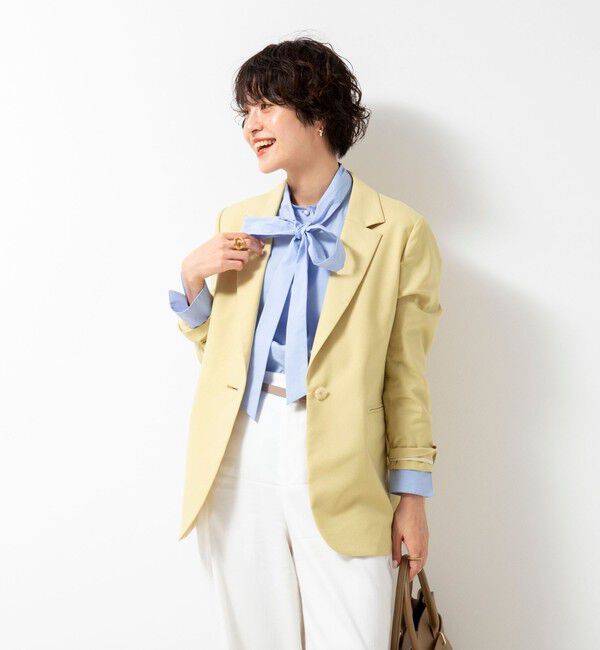 NOLLEY'S「《セットアップ対応》ウォッシャブル麻混ストレッチテーラードジャケット」|テーラードジャケット|