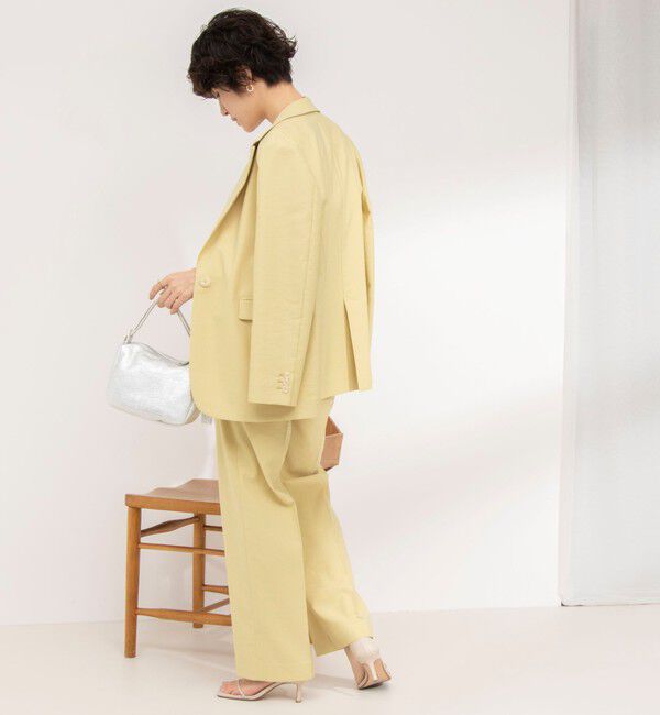 NOLLEY'S「《セットアップ対応》ウォッシャブル麻混ストレッチテーラードジャケット」|テーラードジャケット|