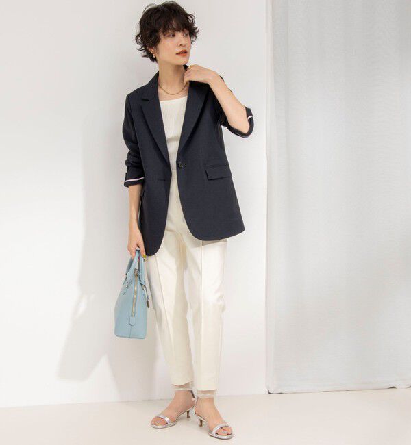 NOLLEY'S「《セットアップ対応》ウォッシャブル麻混ストレッチテーラードジャケット」|テーラードジャケット|