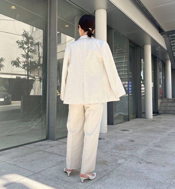 NOLLEY'S「《セットアップ対応》ウォッシャブル麻混ストレッチテーラードジャケット」|テーラードジャケット|