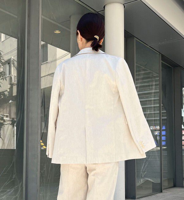 NOLLEY'S「《セットアップ対応》ウォッシャブル麻混ストレッチテーラードジャケット」|テーラードジャケット|