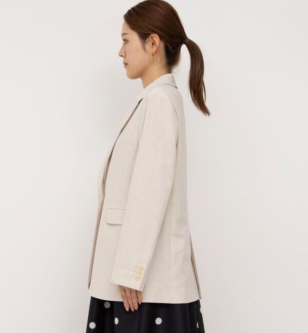 NOLLEY'S「《セットアップ対応》ウォッシャブル麻混ストレッチテーラードジャケット」|テーラードジャケット|