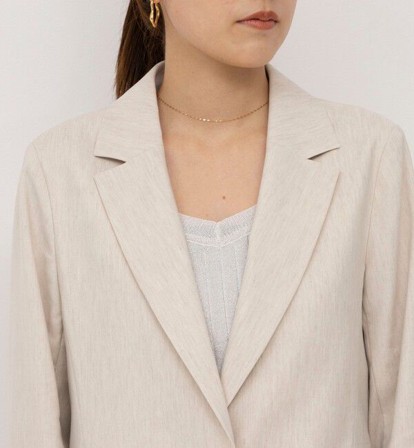 NOLLEY'S「《セットアップ対応》ウォッシャブル麻混ストレッチテーラードジャケット」|テーラードジャケット|