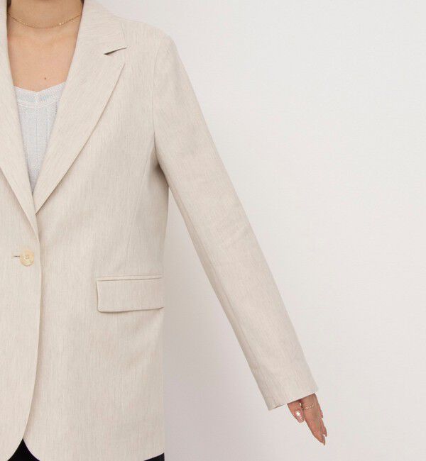 NOLLEY'S「《セットアップ対応》ウォッシャブル麻混ストレッチテーラードジャケット」|テーラードジャケット|