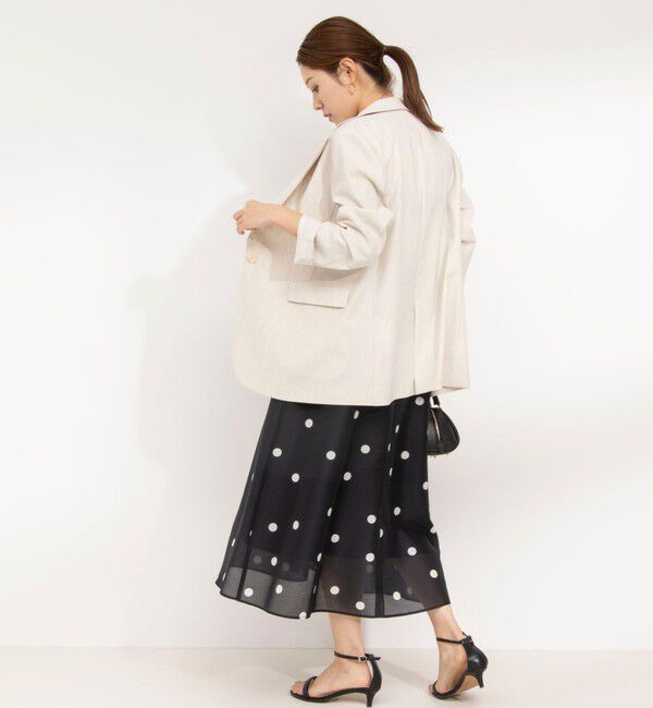 NOLLEY'S「《セットアップ対応》ウォッシャブル麻混ストレッチテーラードジャケット」|テーラードジャケット|