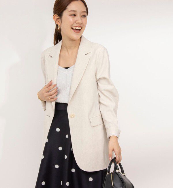 NOLLEY'S「《セットアップ対応》ウォッシャブル麻混ストレッチテーラードジャケット」|テーラードジャケット|