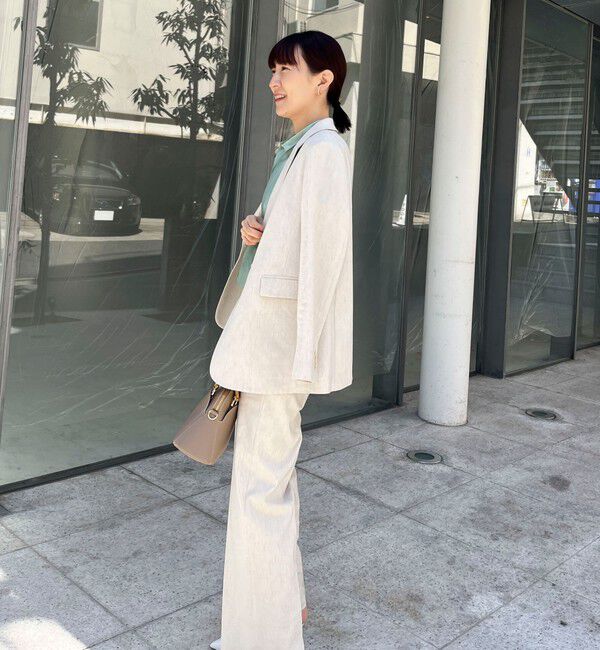 NOLLEY'S「《セットアップ対応》ウォッシャブル麻混ストレッチテーラードジャケット」|テーラードジャケット|