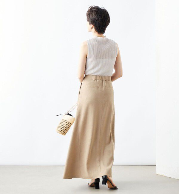 NOLLEY'S「《手洗い可能》《アンサンブル対応》シアーリブノースリーブプルオーバーニット」|ニット・セーター|