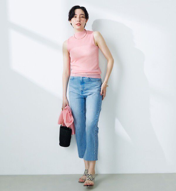 NOLLEY'S「《手洗い可能》《アンサンブル対応》シアーリブノースリーブプルオーバーニット」|ニット・セーター|