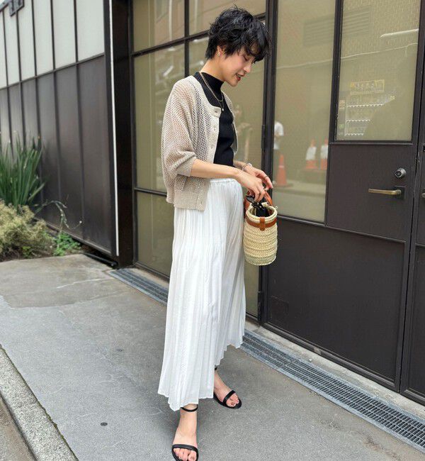 NOLLEY'S「《手洗い可能》《アンサンブル対応》シアーリブノースリーブプルオーバーニット」|ニット・セーター|