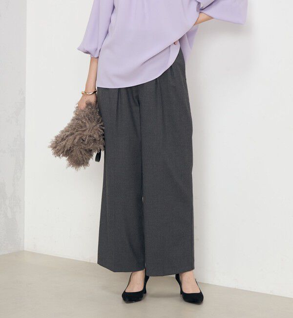 NOLLEY'S「《セットアップ対応》ストレッチツイルワイドパンツ」|その他|