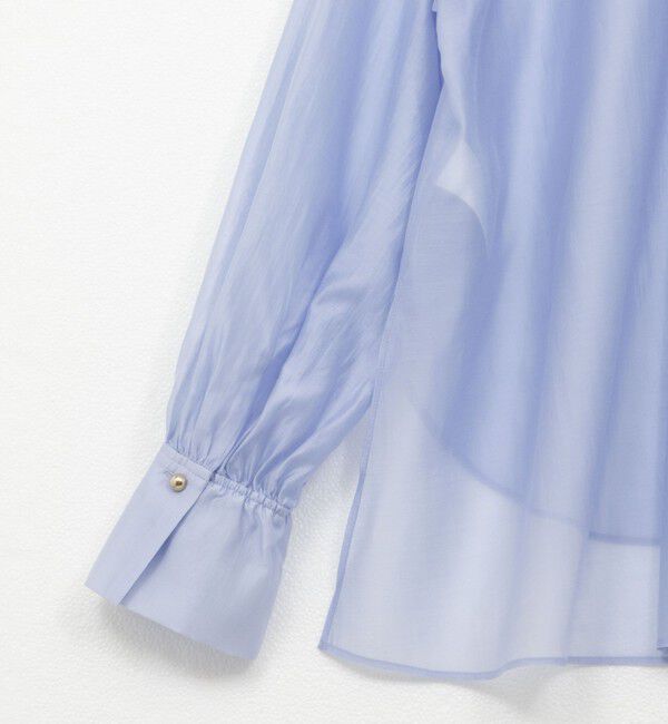 NOLLEY'S「バンドカラーシアーブラウス」|シャツ・ブラウス|