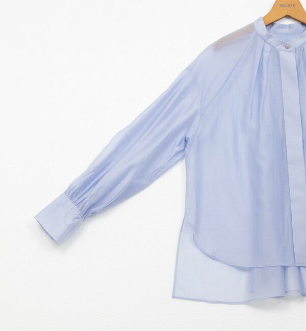 NOLLEY'S「バンドカラーシアーブラウス」|シャツ・ブラウス|