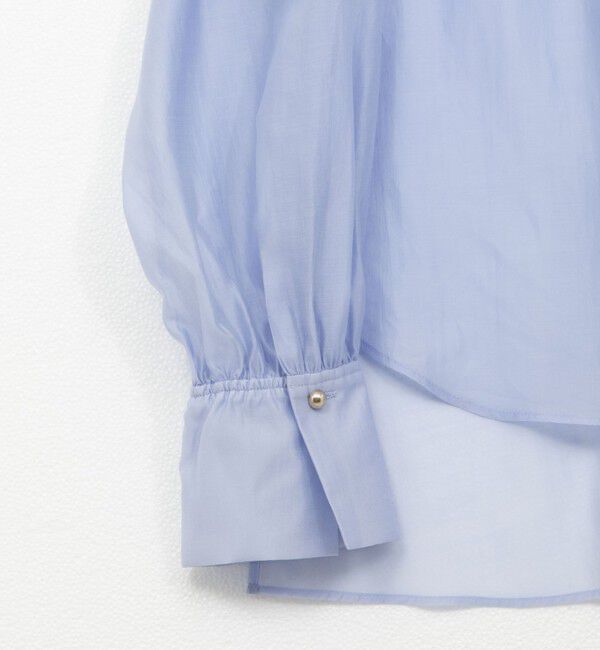 NOLLEY'S「バンドカラーシアーブラウス」|シャツ・ブラウス|