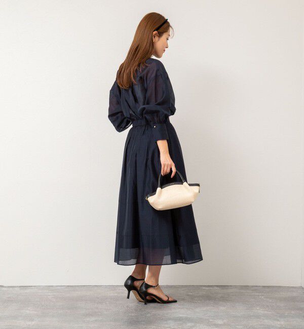 NOLLEY'S「バンドカラーシアーブラウス」|シャツ・ブラウス|