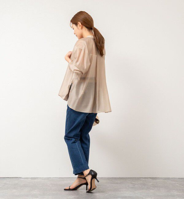 NOLLEY'S「バンドカラーシアーブラウス」|シャツ・ブラウス|