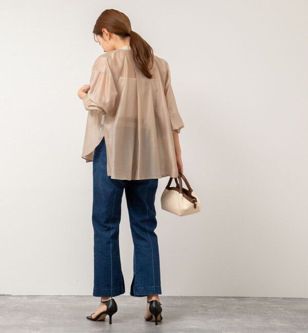 NOLLEY'S「バンドカラーシアーブラウス」|シャツ・ブラウス|