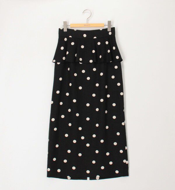 NOLLEY'S「ドットプリントタイトミディスカート」|タイト|