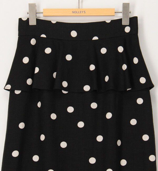 NOLLEY'S「ドットプリントタイトミディスカート」|タイト|