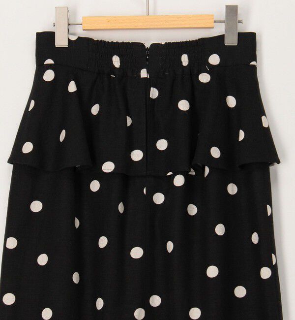 NOLLEY'S「ドットプリントタイトミディスカート」|タイト|
