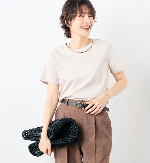 NOLLEY'S「高機能 LA＋スムースTシャツ」|Tシャツ・カットソー|ベージュ