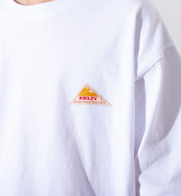 GLOSTER「【KELTY&times;GLOSTER】別注  ケルティワンポイントワッペン バックプリントTシャツ」|Tシャツ・カットソー|