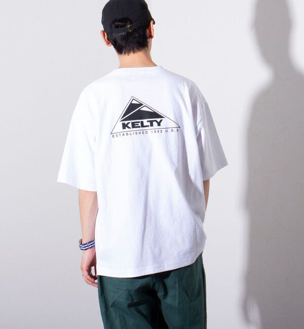GLOSTER「【KELTY&times;GLOSTER】別注  ケルティワンポイントワッペン バックプリントTシャツ」|Tシャツ・カットソー|