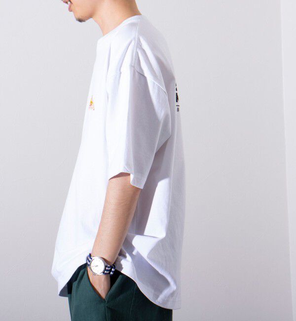 GLOSTER「【KELTY&times;GLOSTER】別注  ケルティワンポイントワッペン バックプリントTシャツ」|Tシャツ・カットソー|