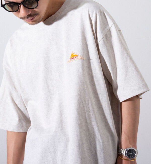 GLOSTER「【KELTY&times;GLOSTER】別注  ケルティワンポイントワッペン バックプリントTシャツ」|Tシャツ・カットソー|