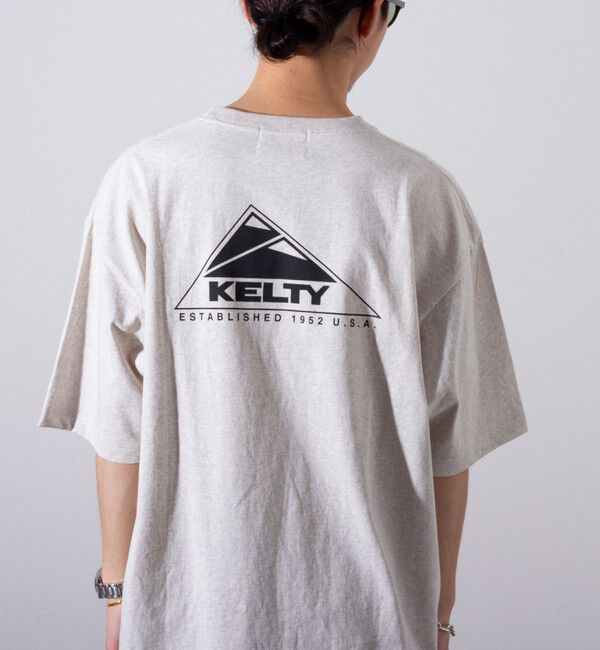 GLOSTER「【KELTY&times;GLOSTER】別注  ケルティワンポイントワッペン バックプリントTシャツ」|Tシャツ・カットソー|