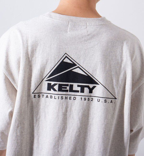 GLOSTER「【KELTY&times;GLOSTER】別注  ケルティワンポイントワッペン バックプリントTシャツ」|Tシャツ・カットソー|