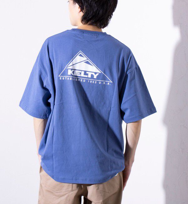 GLOSTER「【KELTY&times;GLOSTER】別注  ケルティワンポイントワッペン バックプリントTシャツ」|Tシャツ・カットソー|