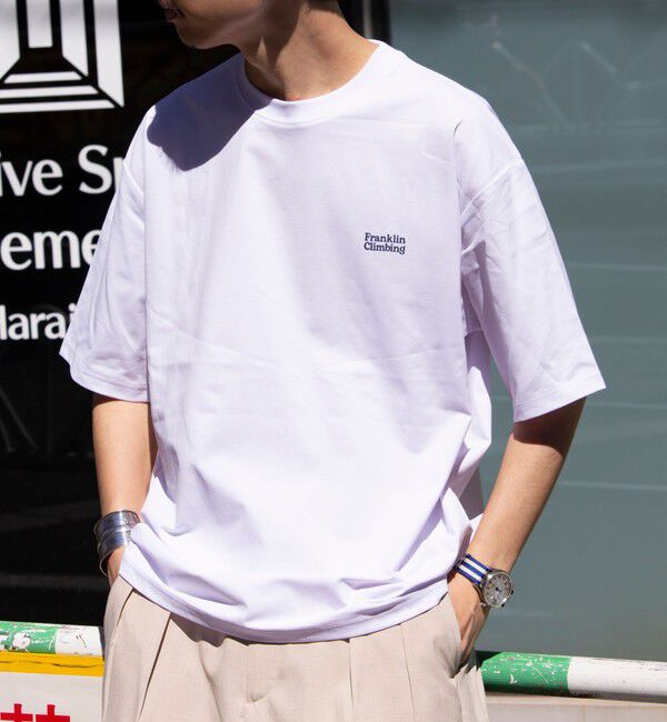 GLOSTER「【Franklin Climbing】FLEX TECH グラフィックバックプリント 半袖Tシャツ」|Tシャツ・カットソー|