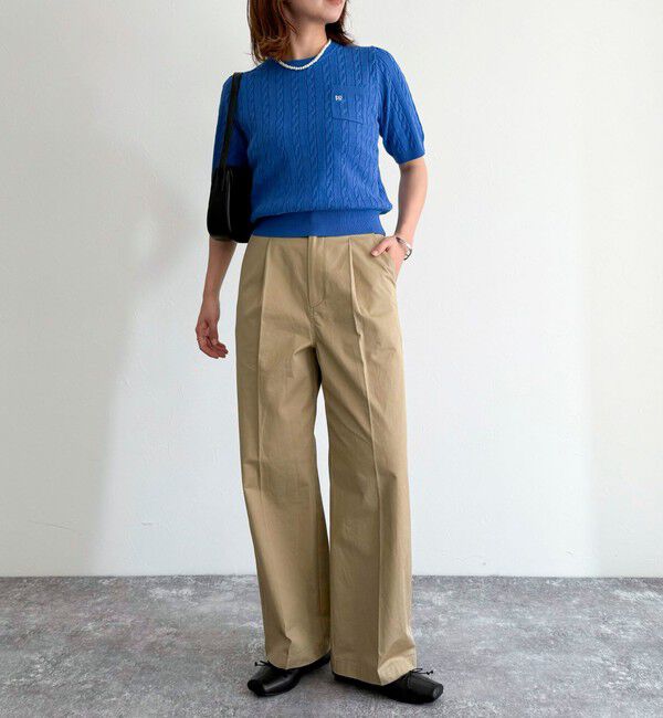 fredy emue「FR刺繍ケーブル柄ポケ付きプルオーバー」|ニット・セーター|