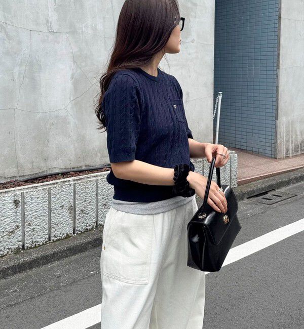 fredy emue「FR刺繍ケーブル柄ポケ付きプルオーバー」|ニット・セーター|