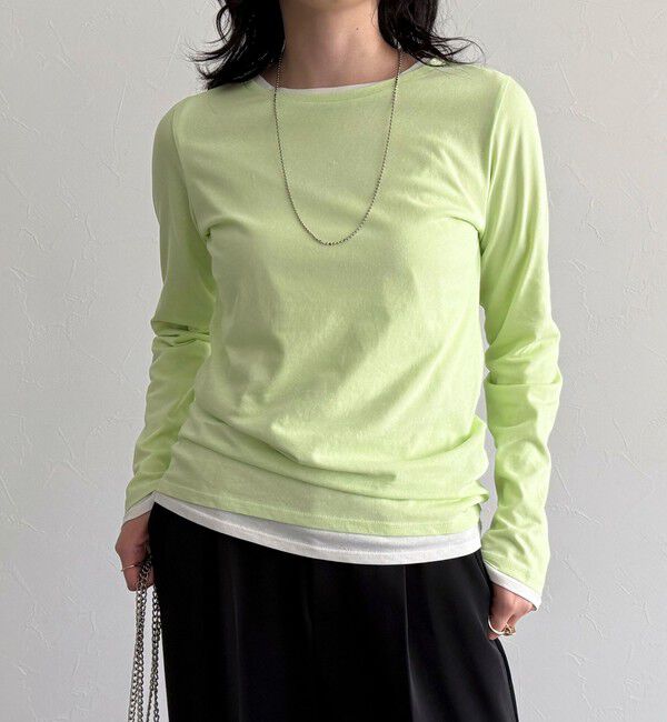 fredy emue「ハイツイストコットンコンパクトロンTシャツ」|Tシャツ・カットソー|イエロー