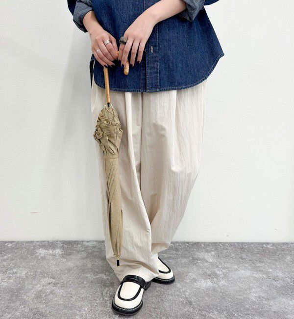 fredy emue「【UVカット/晴雨兼用】フリルロングUVカット傘」|傘|