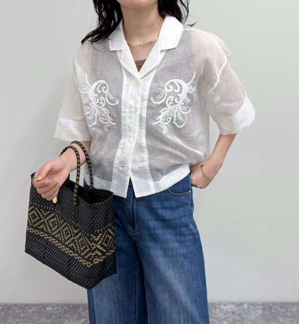 fredy emue「ハンド刺繍ショートシャツ」|シャツ・ブラウス|