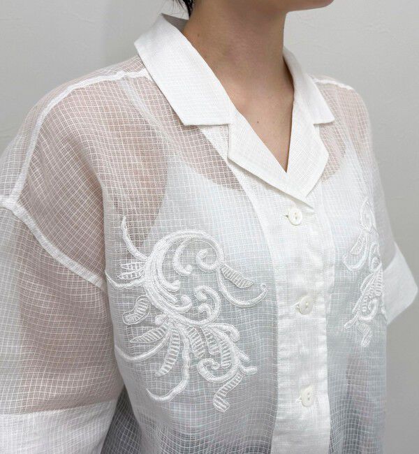 fredy emue「ハンド刺繍ショートシャツ」|シャツ・ブラウス|