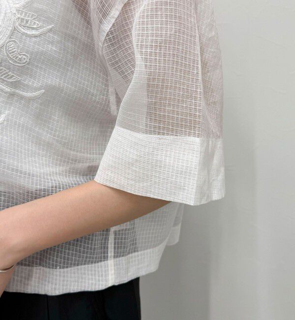 fredy emue「ハンド刺繍ショートシャツ」|シャツ・ブラウス|
