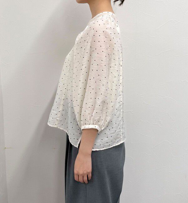 fredy emue「ドットボリューム袖ブラウス」|シャツ・ブラウス|