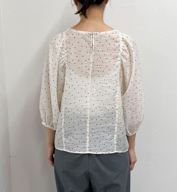 fredy emue「ドットボリューム袖ブラウス」|シャツ・ブラウス|
