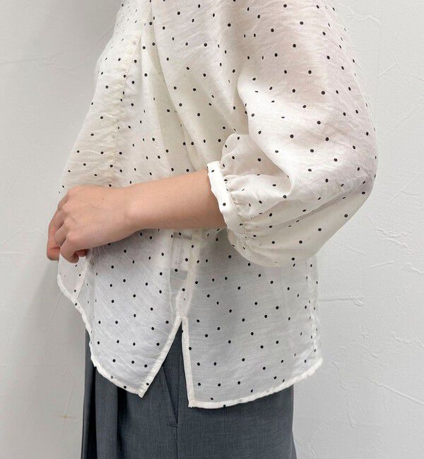 fredy emue「ドットボリューム袖ブラウス」|シャツ・ブラウス|