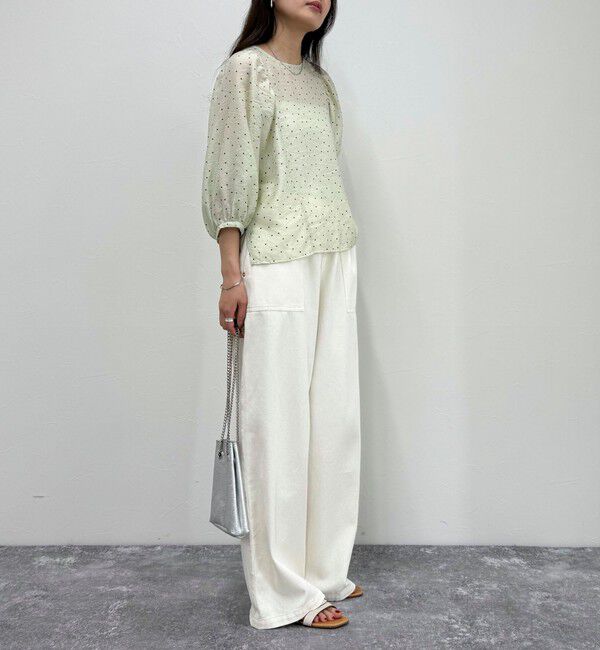 fredy emue「ドットボリューム袖ブラウス」|シャツ・ブラウス|