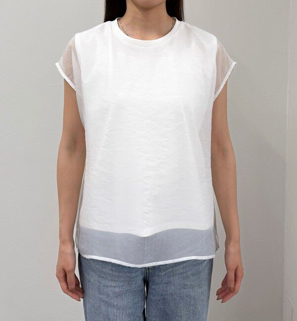 fredy emue「シアーオーガンジーレイヤードノースリーブブラウス」|シャツ・ブラウス|